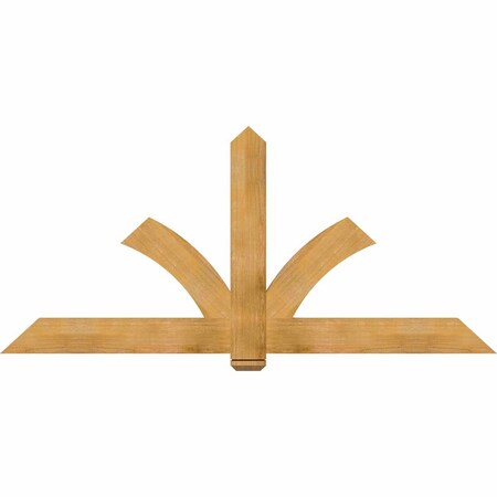 Ekena Millwork Redmond Rough Sawn Timber Gable Bracket, Western Red Cedar, 84"W x 38"H x 2"D x 6"F, 11/12 Pitch GBW084X38X0206RED00RWR